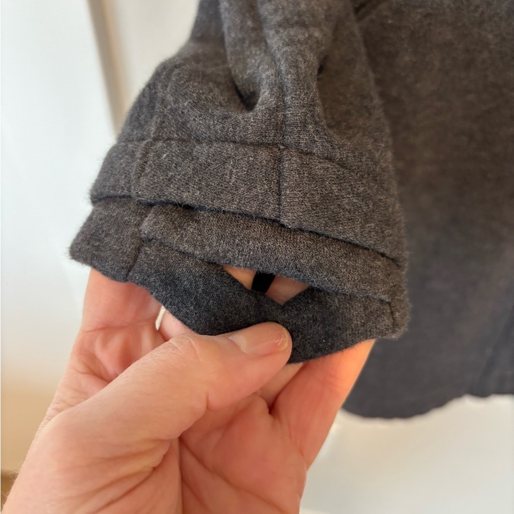 lululemon athletica Charcoal Gray Open-Front Sweatshirt Cardigan 027 - Picture 3 of 7